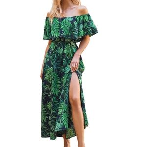 🆕️Cupshe-Women's Margot Off-shoulder Ruffle A-Shape Dress
